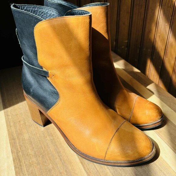 Wolverine 1000 Mile x Samantha Pleet Bonny Boots - Two Tone Black & Tan - Size 9 - Picture 5 of 12